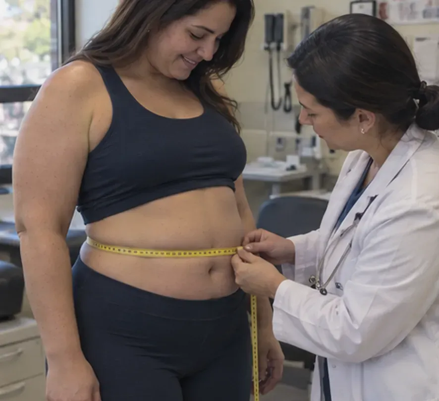 Medición del perímetro abdominal en consulta